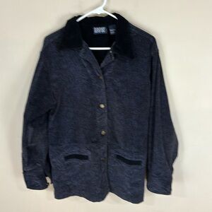 Vintage Blassport Blue  Cotton Corduroy Shirt Jacket Size Large